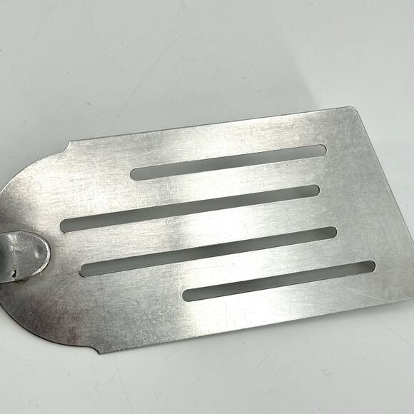 C.I. Stainless Vintage Slotted Angled Slanted Spatula Flipper 12.75” Solid Metal - Picture 5 of 9